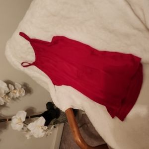 The Limited scarlet satin crepe high-neck sleeveless blouse